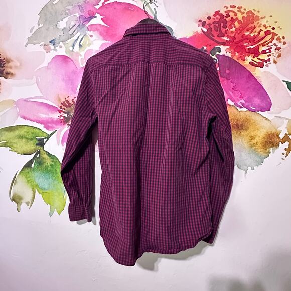 Abercrombie & Fitch Cotton Blend Shirt Med Plaid Check Outdoors Grunge Button Up - Picture 4 of 4